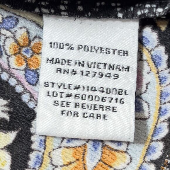 Emma & Michele V-Neck Shift Babydoll Dress Womens Sz XL Scarf Print Long Sleeve - Picture 7 of 11